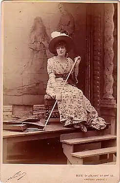 Bernhardt in La Tosca by Victorien Sardou (1887), photo by Nadar