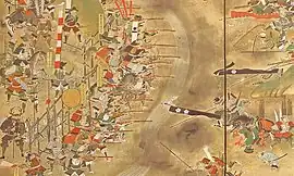 Battle of Nagashino featuring riflemen. (18th century)