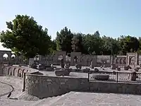 Medieval-period ram-shaped grave monuments collected near the Momine Khatun mausoleum