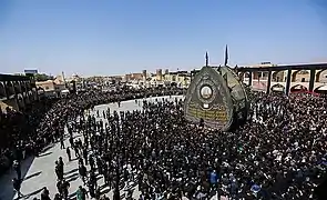 Nakhl Gardani in Amir Chakhmaq Complex, Yazd, 2017.