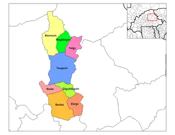 Boulsa Department location in the province