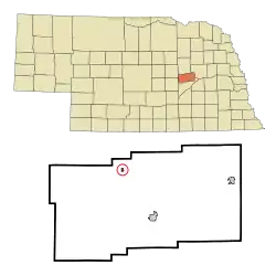 Location of Belgrade, Nebraska