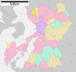 Location of Nankan in Kumamoto Prefecture