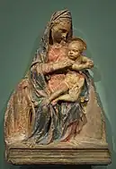 Virgin and Child, painted terracotta,  c. 1420, Bode Museum