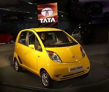 Shown here is the Tata Nano, the world's least expensive car. Sanand, Gujarat, is home to Tata Nano.