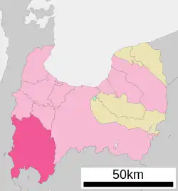 Location of Nanto in Toyama Prefecture