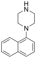 Skeletal formula of naphthylpiperazine