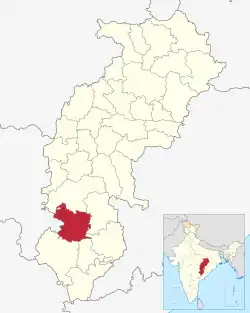 Location in Chhattisgarh