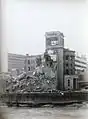 The same building, destroyed by the 1963 Skopje earthquake