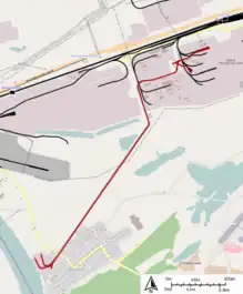 Map Narrow gauge railway of Caprolactam factory
