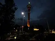 Näsinneula, an observation tower in Tampere, Finland, at night