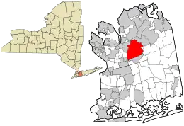 Location in Nassau County and the state of New York