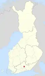 Location of Nastola in Finland
