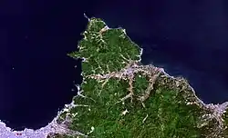 Landsat image of Natsudomari Peninsula