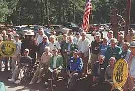 The unveiling of the CCC statue at the forest on September 28, 2002.