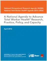 Cover of the National Occupational Research Agenda for Total Worker Health.