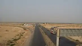 National highway (M-9) Jamsshoro Toll Plaza Overfly.jpg