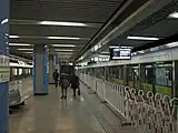 The day before the connection with line 9 opened to the public