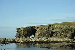 Natural arch at northern point of Holm of Faray