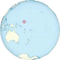 Location of the Mandate of Nauru in the Pacific.