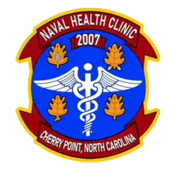 The crest of Naval Health Clinic Cherry Point