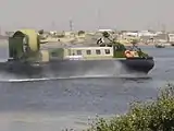 A Pakistan Marines operated Griffon 2000TD hovercraft patrolling off the Karachi Nuclear Power Plant at the Paradise Point in Pakistan in 2006.