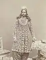 Nawab Muhammad Of Bahawalpur (1868-1900) wearing a loose Bahawalpuri shalwar.