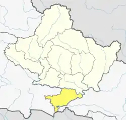 Location of Nawalpur (dark yellow) in Gandaki Province