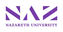 The letters N A Z in purple, stylized as disconnected, sharp-angled blocks of color