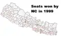 Seats won by Nepali Congress