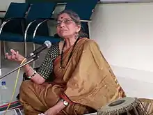 Neela Bhagwat singing at Indian Languages Mela at TISS