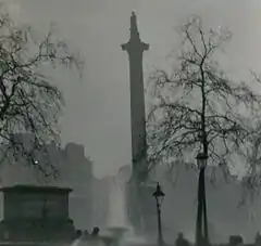 A view of London obscured by heavy smoke