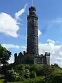 Monument to Nelson, paid for by public subscription and erected on the Calton Hill, Edinburgh; completed 1816