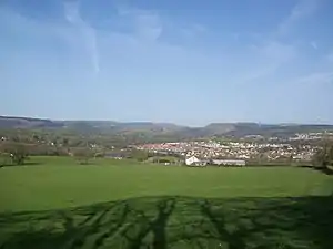 View of Nelson from Mynydd Eglwysilan