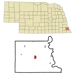 Location of Auburn, Nebraska