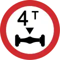 A13: Axle weight limit