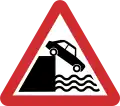 B28: Unprotected quayside or riverbank ahead