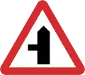 B3: Side road on the left ahead