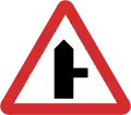 B3: Side road on the right ahead