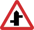 B4: Staggered junction ahead