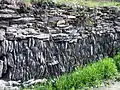 22. Vertical! Stone section in a terrace of the old vineyard In der Mark. Trimbs in the Nette valley