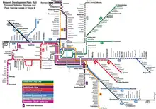 Map of Stage 4 of the Network Development Plan Metropolitan Rail for Melbourne's rail network.