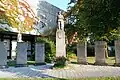 War memorial in front of town hall