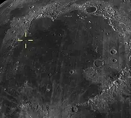 Borya is one of twelve named craters near the landing site, located in the northwest of Mare Imbrium