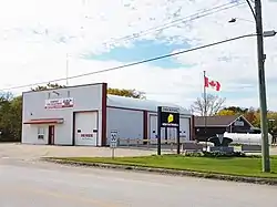 The New Bothwell Town Centre with the local Hanover Fire Department hall in the background.