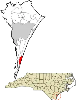 Location in New Hanover County and the state of North Carolina.