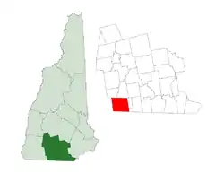 Location in Hillsborough County, New Hampshire