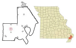 Location of Risco, Missouri