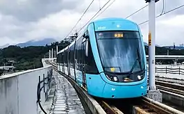 Danhai LRT train as built by the Taiwan Rolling Stock Company