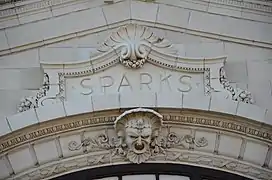 Detail over entrance